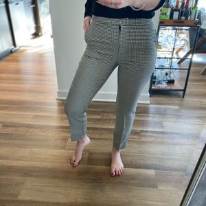 Slimming work pants never worn! Dark green houndstooth pattern!